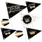 Big Dot of Happiness Prom - Triangle Prom Night Party Photo Props - Pennant Flag Centerpieces - Set of 20
